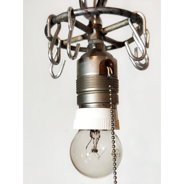 Vintage Spanish Crystal Hanging Lamp, 1950s For Sale - Image 6 of 11