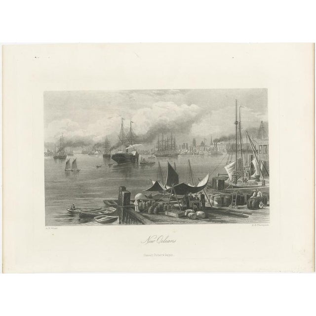 Black New Orleans Harbor, 1850, Paper For Sale - Image 8 of 9