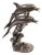 Bronze Dolphins Leaping Through Water Figurine For Sale