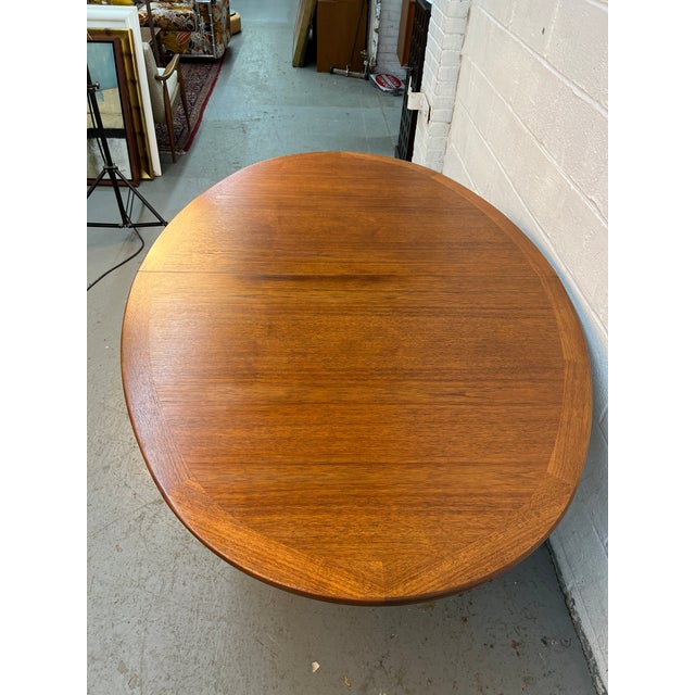 Mid 20th Century Mid 20th Century Danish Modern Oval Extendable Dining Table Attributed to Skovby For Sale - Image 5 of 14