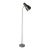 1950s Mid-Century Modern Metal Floor Lamp With Adjustable Gooseneck Shade For Sale