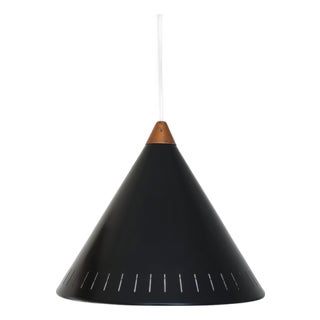 Black Cone Lamp by Bent Karlby for Lyfa, 1960s For Sale