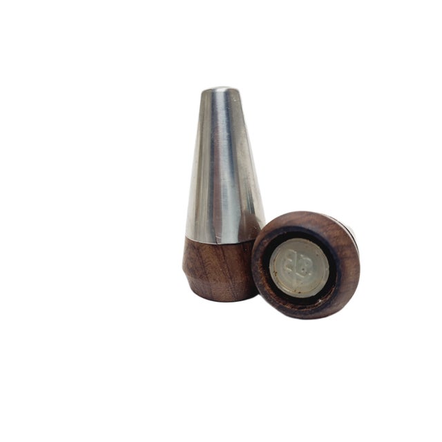 Wood Postmodern Salt and Pepper Holder from A&B, Denmark, 1950s, Set of 2 For Sale - Image 7 of 9