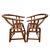 A coordinating pair of antique Chinese Qing dynasty horseshoe chairs circa 1850. Hand crafted entirely of elmwood using...