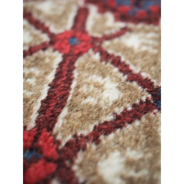 Beige Rug Hamadan in Wool and Cotton For Sale - Image 8 of 10
