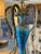 Antique Durand Blue Iridescent Glass Chandelier.