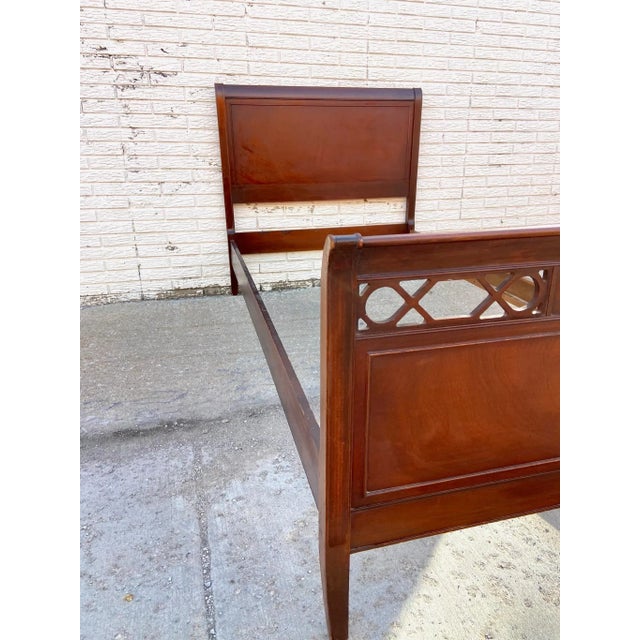 Twin Size Sleigh Bed Frame For Sale In Kansas City - Image 6 of 8