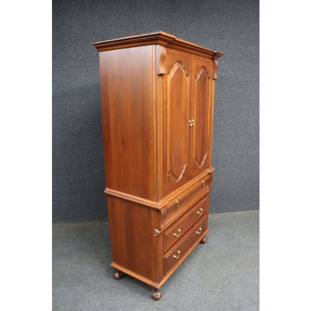 Dutch Designs Two-Piece Cherry Linen Chest For Sale - Image 13 of 13