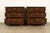 Baker Furniture Style Georgian Banded Flame Mahogany and Burlwood Three-Drawer Bedside Chests, Pair For Sale In South Bend - Image 6 of 14