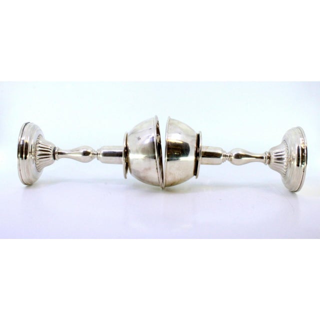 Silver Candlesticks with Turned Shafts, Set of 2 For Sale - Image 3 of 8