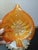 1980s Gorgeous MCM Murano Italy Bullicante Orange Glass Leaf Ashtray For Sale - Image 5 of 6