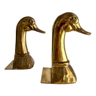 Almazán Patinated Brass Bookends, 1970s, Set of 2 For Sale
