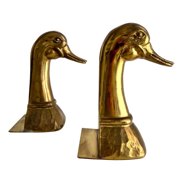 Almazán Patinated Brass Bookends, 1970s, Set of 2 For Sale