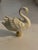 Beautiful Lenox porcelain swan figurine on brass base as lamp finial.
