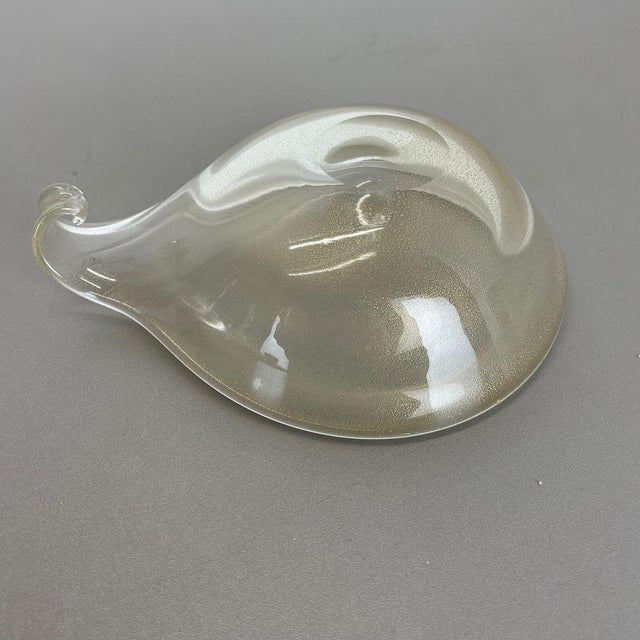 Murano Bubble and Glass Shell Bowl Ashtray from Barovier and Toso, Italy, 1970s For Sale - Image 14 of 18