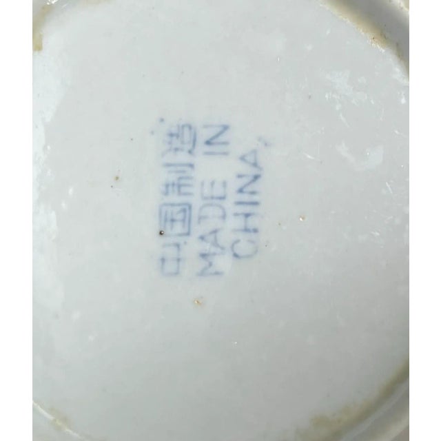 1960s-70s Chinese blue/white ceramic small fish bowl/dish. Excellent condition.