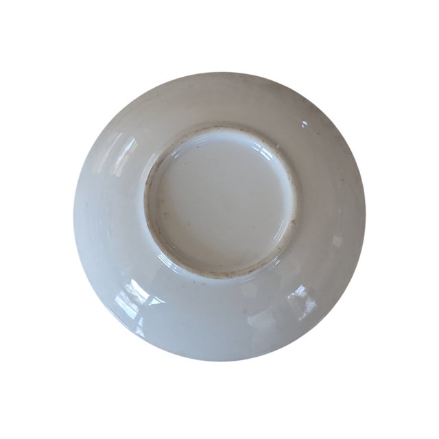 Ceramic Mid 20th Century Chinoiserie Greek Key Porcelain Trinket Dish For Sale - Image 7 of 7