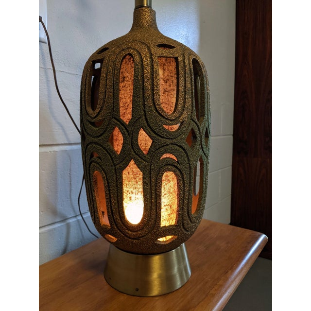 1970s Vintage Honi Chilo Large Table Lamp For Sale - Image 9 of 13