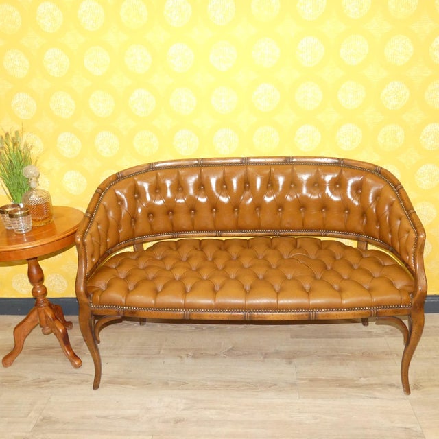 A lovely little rarity! A super-beautiful, delicate 2-seater sofa in colonial style An exciting mix that combines cozy...