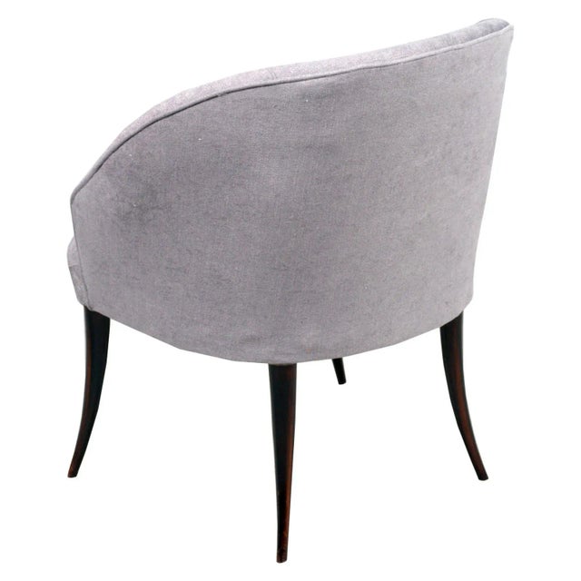 Mid-Century Modern Vintage Italian Walnut Armchair, 1930s For Sale - Image 3 of 6