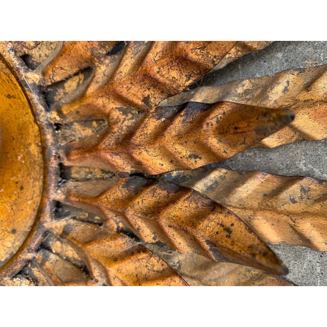 Midcentury Sunburst Ceiling Fixture With Glass Tulip For Sale - Image 11 of 12