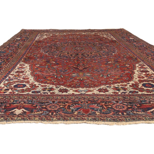 American Antique Persian Heriz Rug, 08'00 X 11'11 For Sale - Image 3 of 10