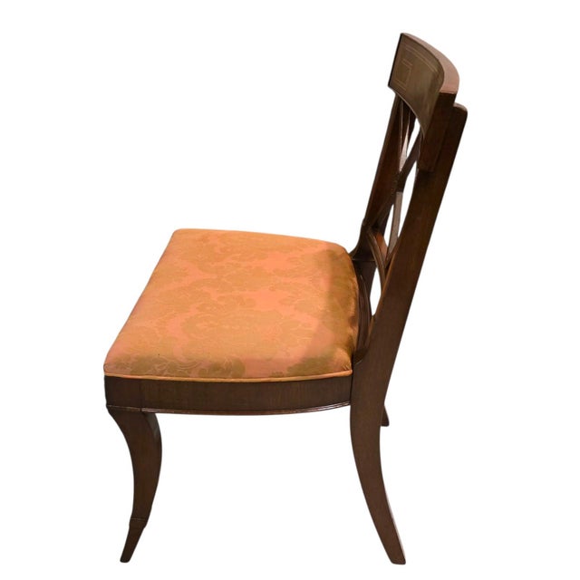 Set of 6 Vintage John Stuart Neoclassical Regency Revival Dining Chairs With Greek Key Inlay For Sale In Washington DC - Image 6 of 12