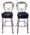 1960s Woodard Chantilly Rose Pair of Barstool Chairs For Sale