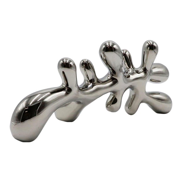 1960s Abstract Sculpture in Polished Aluminum For Sale