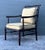 This elegant lounge chair by Vanguard Furniture of Hickory, North Carolina, is a stunning example of Hollywood Regency...