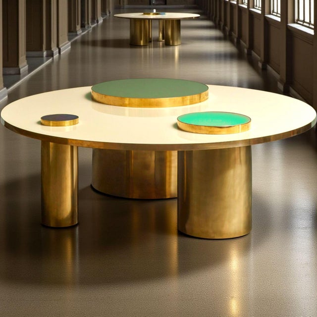 Black Italian Coffee Table in Brass and Glass from Justfurnituress SRL For Sale - Image 8 of 18