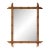 French Faux Bamboo Walnut Mirror with Pierced Corners, circa 1900 For Sale
