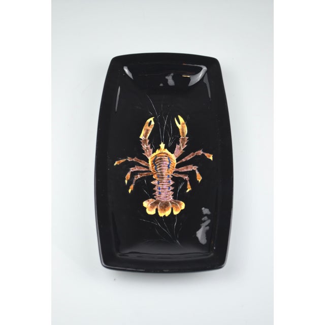 Black Shell Ceramic Set by Guy Trévoux for Henriot Quimper, 1950s, Set of 3 For Sale - Image 8 of 13