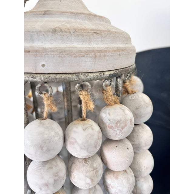 Large Wooden Chandelier - 31" Ø - 6 Lights For Sale - Image 4 of 9