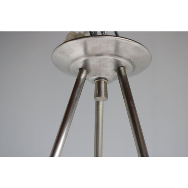 Vintage Art Deco French Pendant Light in Glass, 1920 For Sale - Image 10 of 14