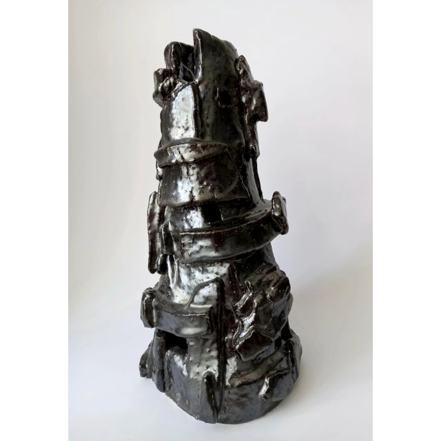 Contemporary Modernist Ceramic Sculpture Vase 'Babel' by Diane Grant For Sale - Image 6 of 9