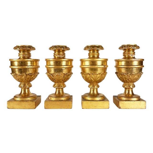 Empire Gilt Lamp Bases, 1700s, Set of 4 For Sale