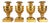 Empire Gilt Lamp Bases, 1700s, Set of 4 For Sale