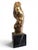 Metal Italian Artist, Gilt Bronze Male Torso on Black Marble Base, 1950s, Bronze For Sale - Image 7 of 13