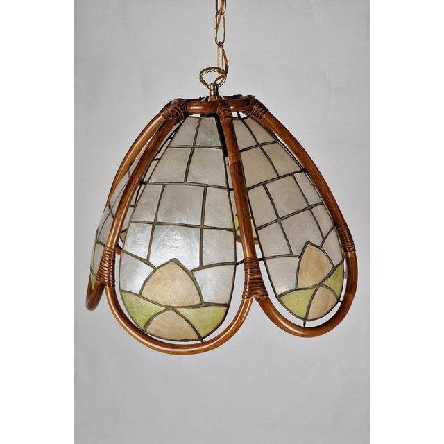Italian Bamboo Pendant Lamp, 1970s For Sale - Image 12 of 12