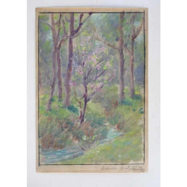 1920s Vintage 1924 Dawson Dawson-Watson Forest Stream Painting For Sale - Image 5 of 5