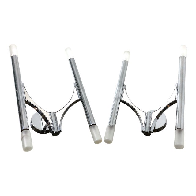 Vintage Wall Lights from Gaetano Sciolari, 1970s, Set of 2 For Sale