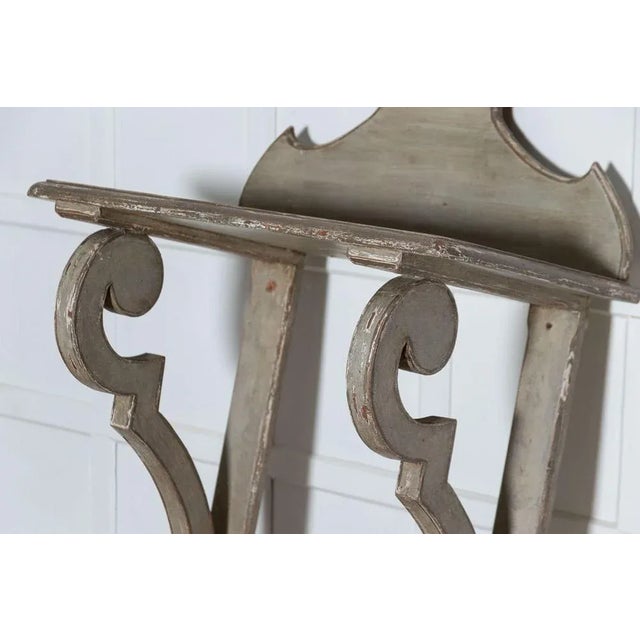 Beige 19th Century French Painted Shop Console Table, 1890s For Sale - Image 8 of 11