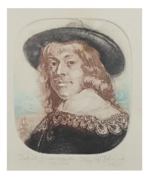 Barbara Rosiak, Portrait II, Etching on Paper, 1979