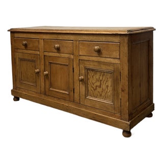 19th Century English Pine Dresser Base For Sale