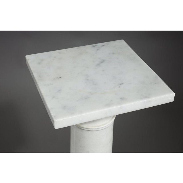 White White Marble Columns, 1880, Set of 2 For Sale - Image 8 of 13
