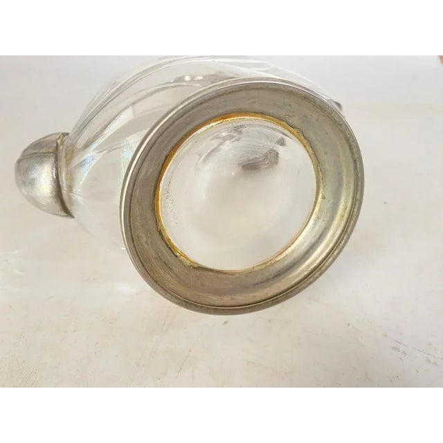 20th Century Silver Color Liquor Bottle in Glass and Metal, France For Sale - Image 6 of 13