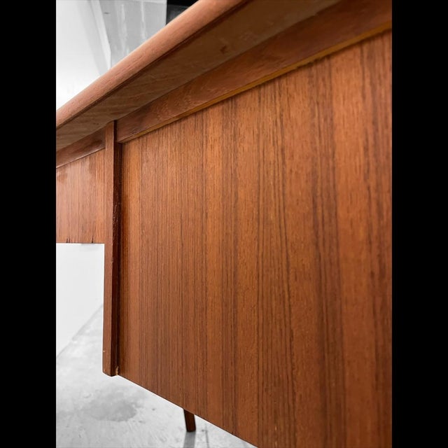 Wood Small Freestanding Writing Desk in Teak, Denmark, 1960s For Sale - Image 7 of 17