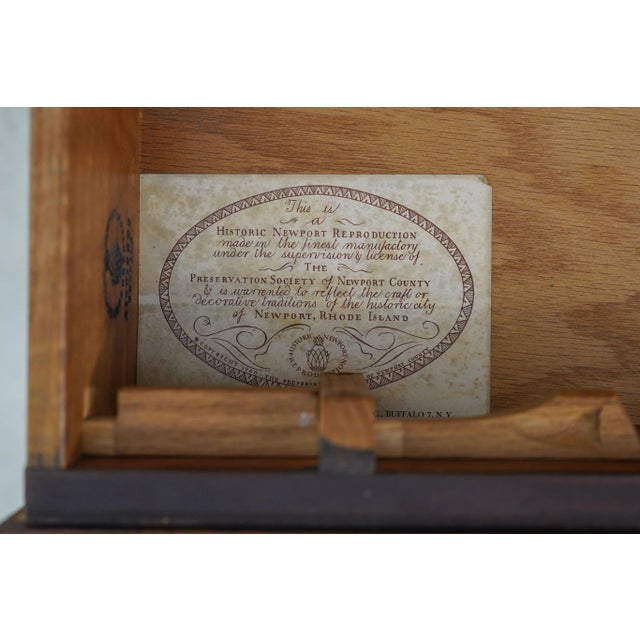 Kittinger Historic Newport Hn-14 Mahogany Secretary Desk For Sale - Image 11 of 13