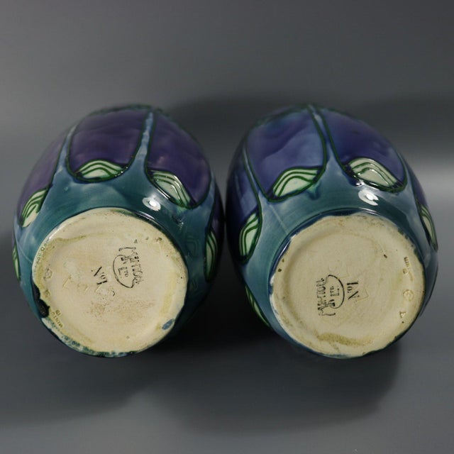 Pair of Minton Secessionist Purple No.1 Vases For Sale - Image 6 of 11